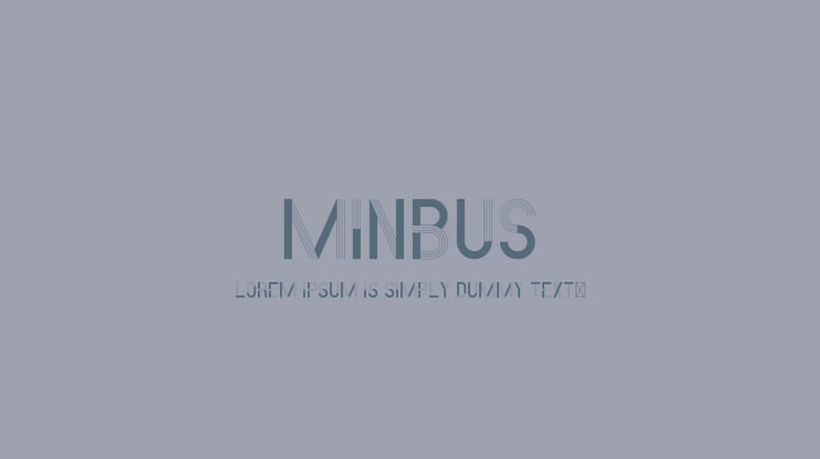 Minbus Font