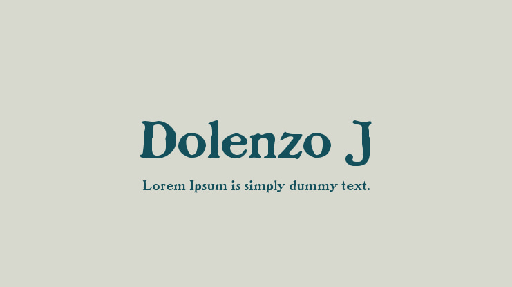 Dolenzo J Font