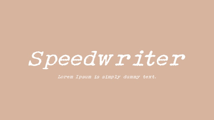 Speedwriter Font
