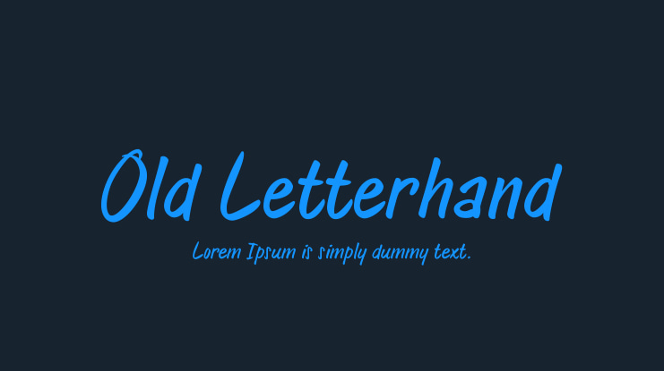 Old Letterhand Font