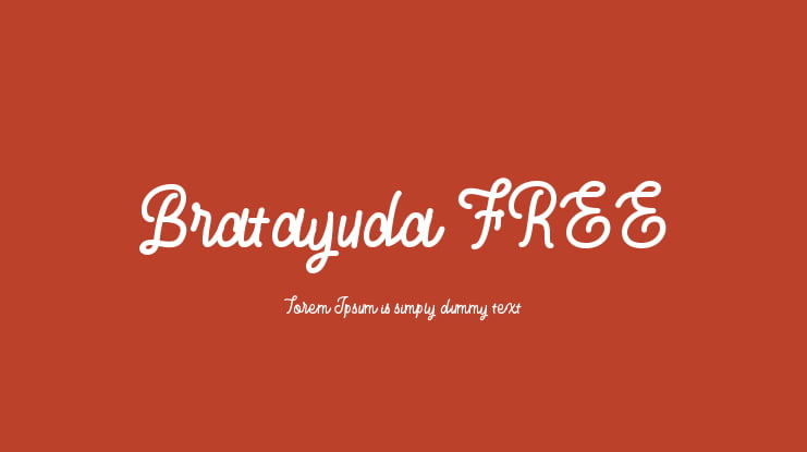 Bratayuda FREE Font