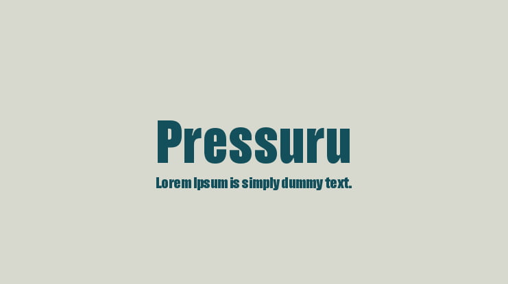 Pressuru Font