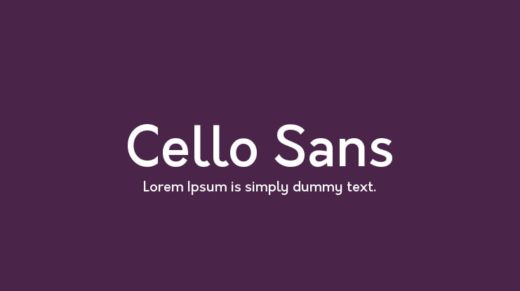 Cello Sans Font Family
