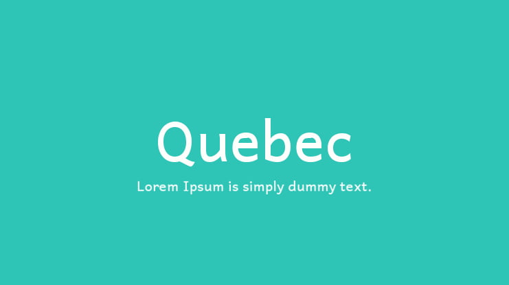 Quebec Font Family