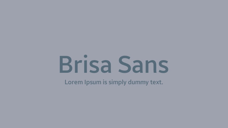 Brisa Sans Font Family