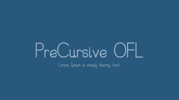 PreCursive OFL Font Family