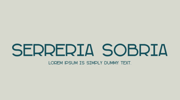 Serreria Sobria Font