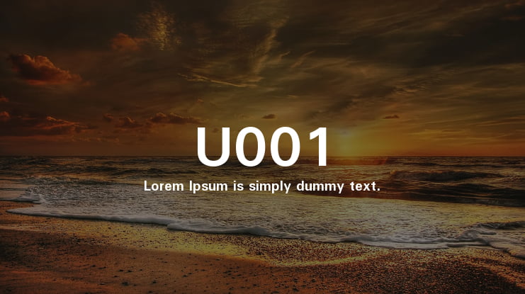 U001 Font Family