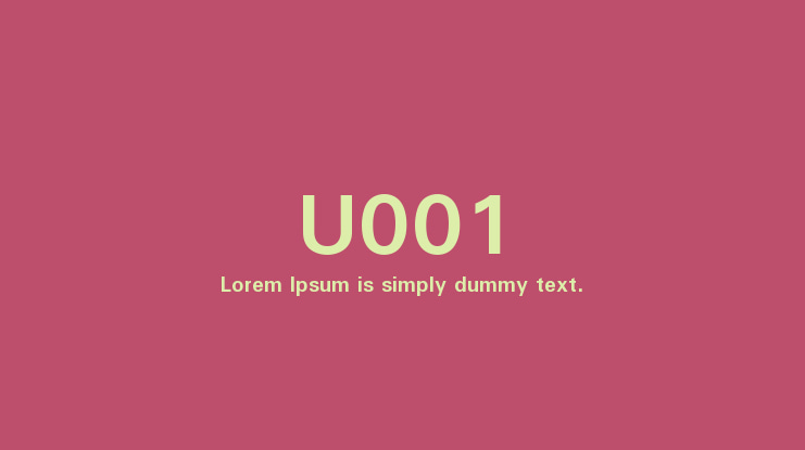 U001 Font Family