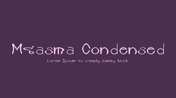 Miasma Condensed Font Family