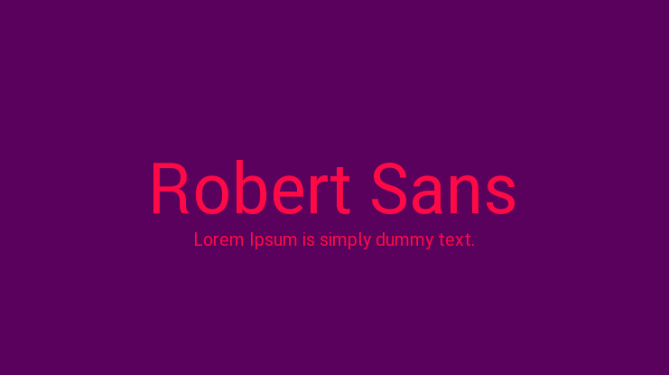 Robert Sans Font Family