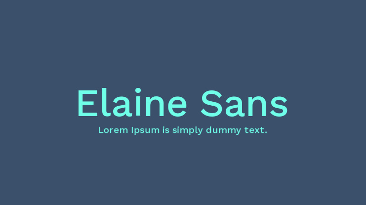 Elaine Sans Font Family