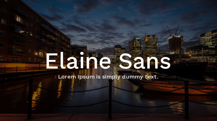 Elaine Sans Font Family