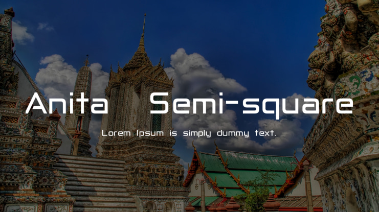 Anita  Semi-square Font