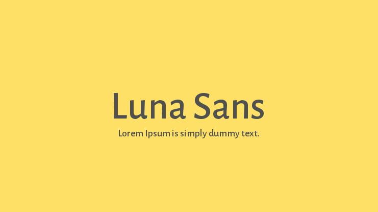 Luna Sans Font Family