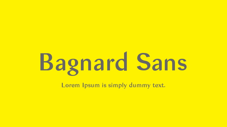 Bagnard Sans Font