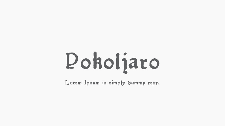 Pokoljaro Font