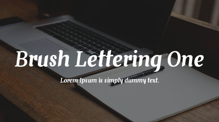 Brush Lettering One Font