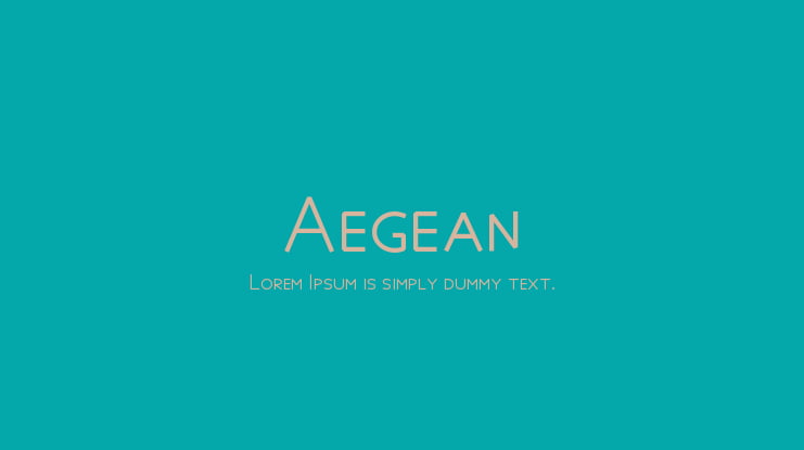 Aegean Font Family