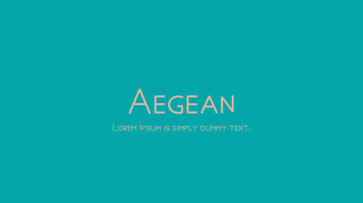 Aegean Font Family