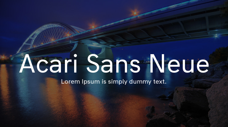 Acari Sans Neue Font Family