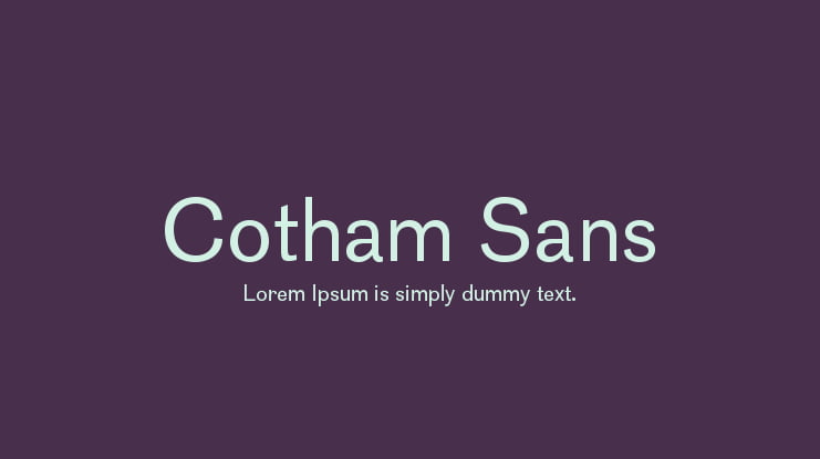 Cotham Sans Font