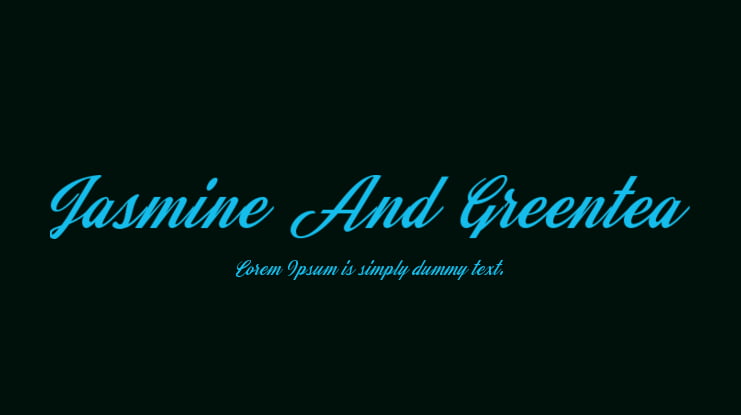Jasmine And Greentea Font