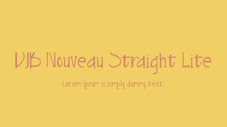 DJB Nouveau Straight Lite Font Family