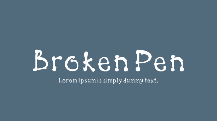 Broken Pen Font