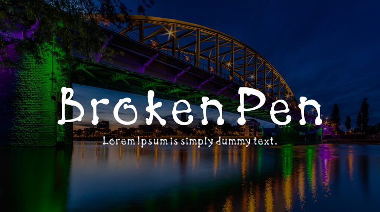 Broken Pen Font