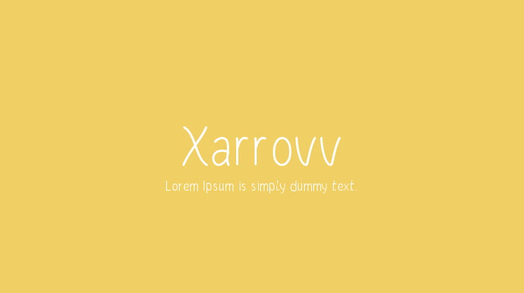 Xarrovv Font