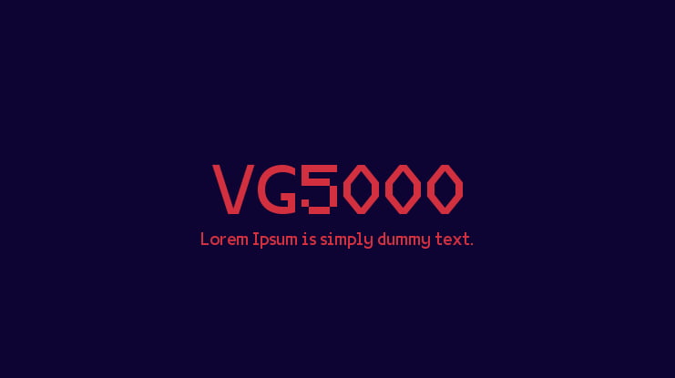 VG5000 Font