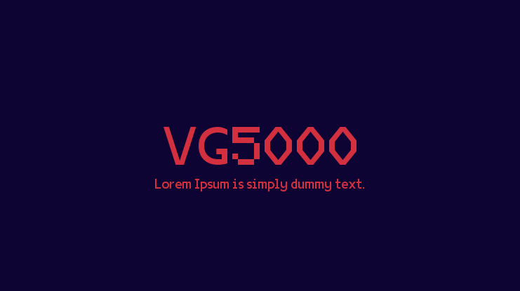 VG5000 Font