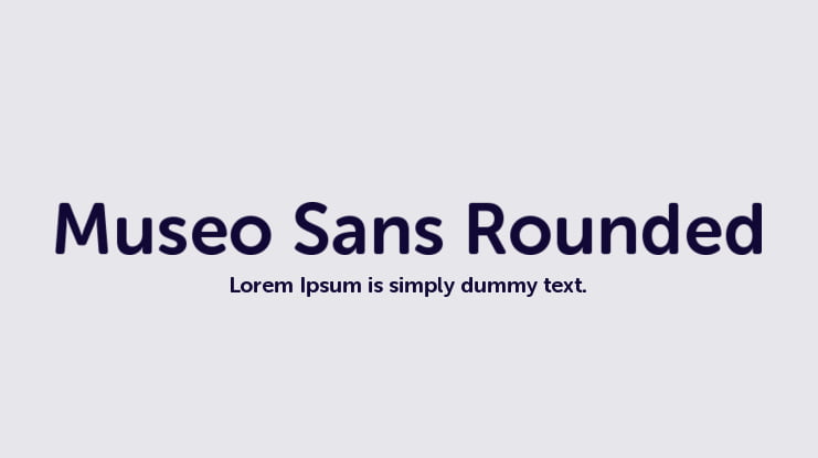 Museo Sans Rounded Font Family