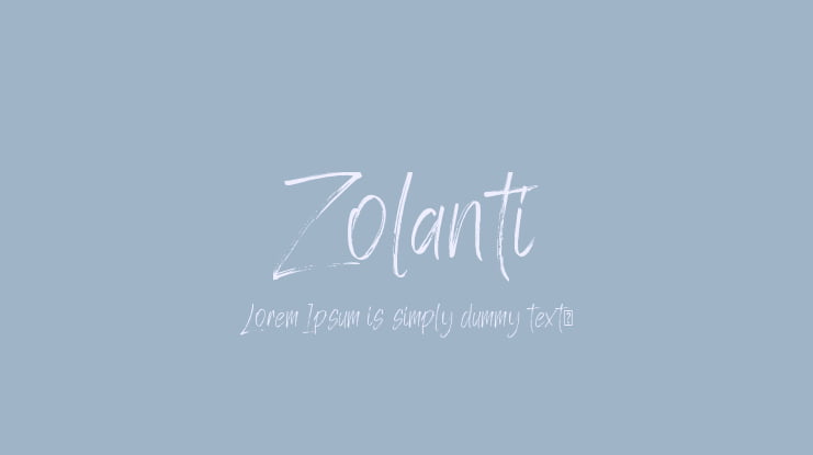 Zolanti Font Family