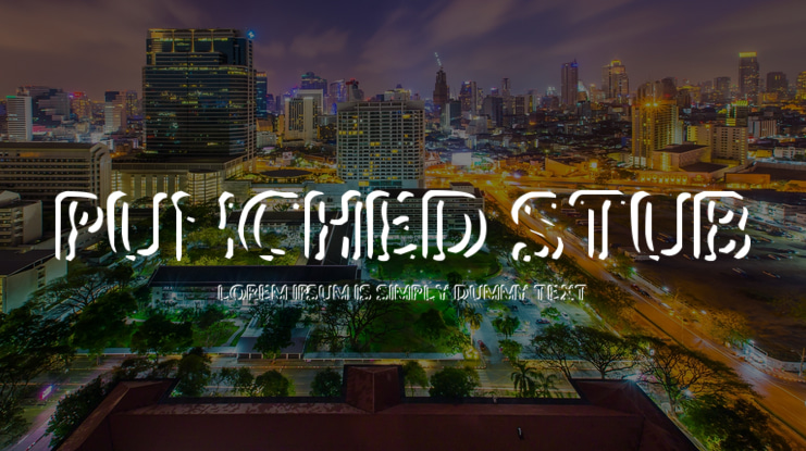 Punched Stub Font