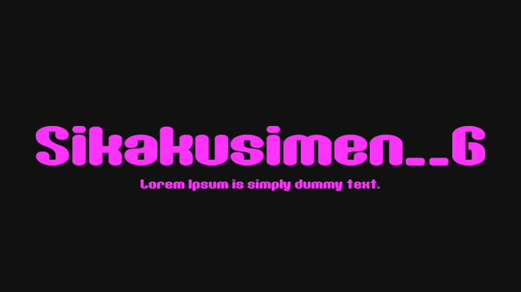 Sikakusimen__G Font