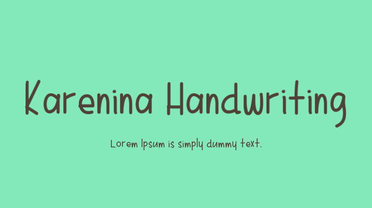 Karenina Handwriting Font