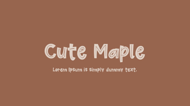 Cute Maple Font