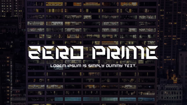 Zero Prime Font Family