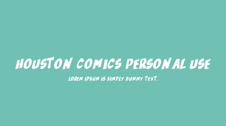 Houston Comics Personal Use Font