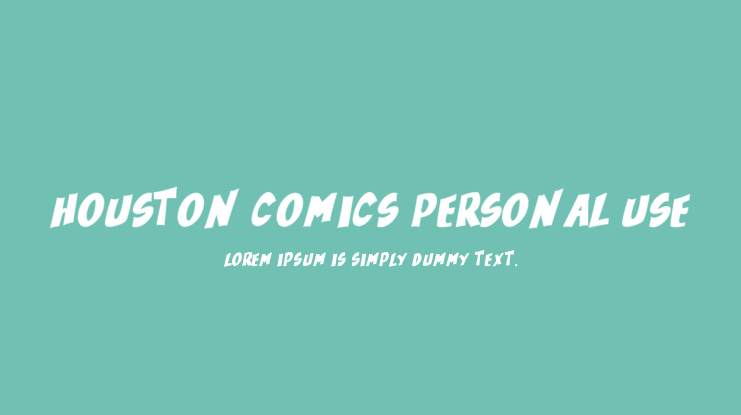 Houston Comics Personal Use Font