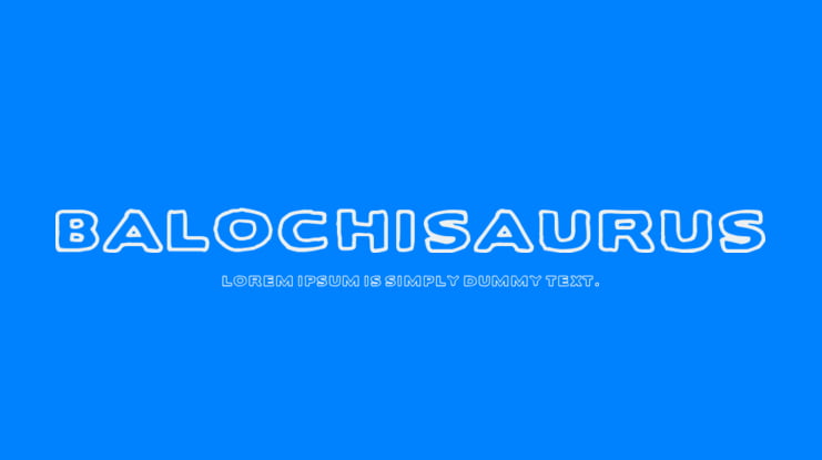 Balochisaurus Font