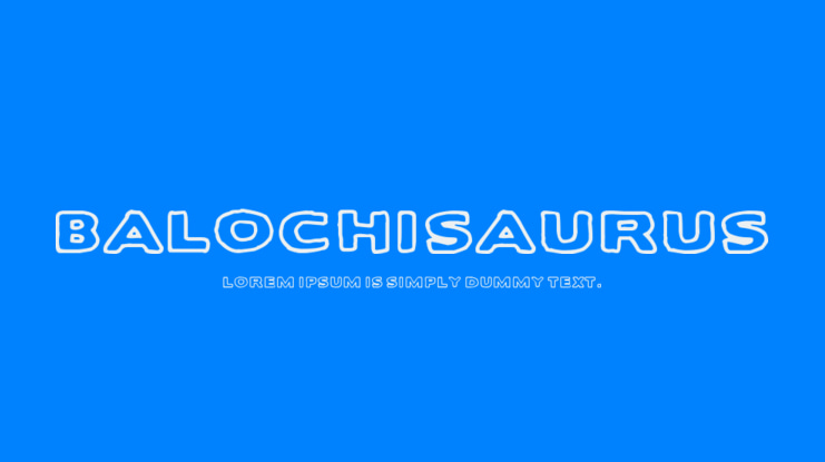 Balochisaurus Font