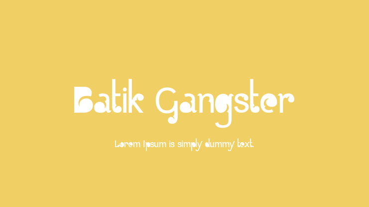Batik Gangster Font