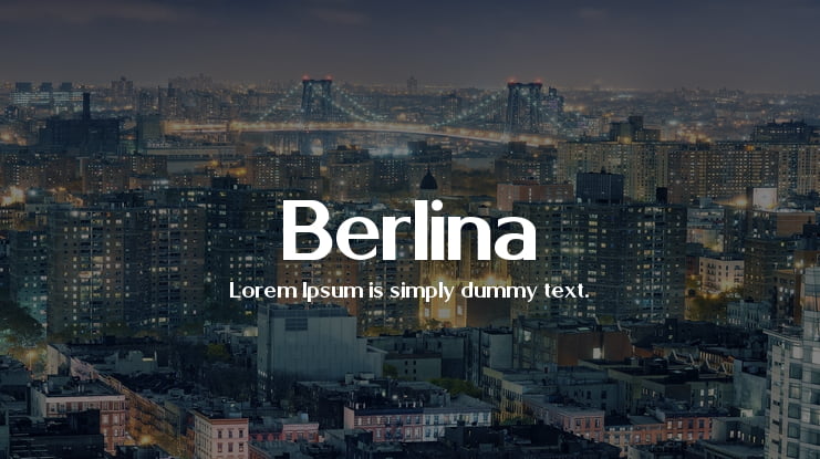 Berlina Font Family