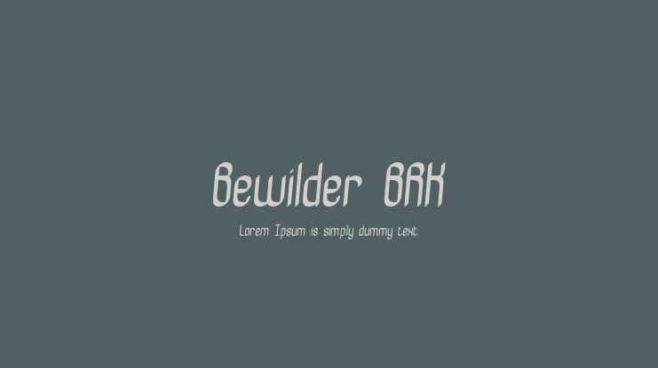 Bewilder BRK Font Family
