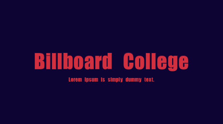 Billboard College Font Family