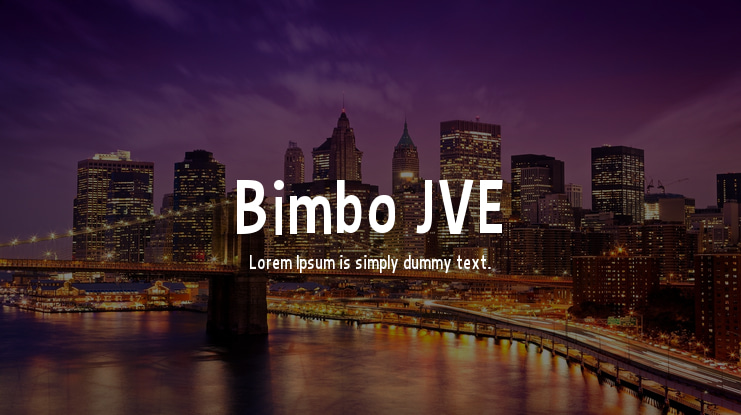 Bimbo JVE Font
