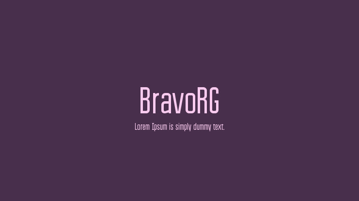 BravoRG Font Family